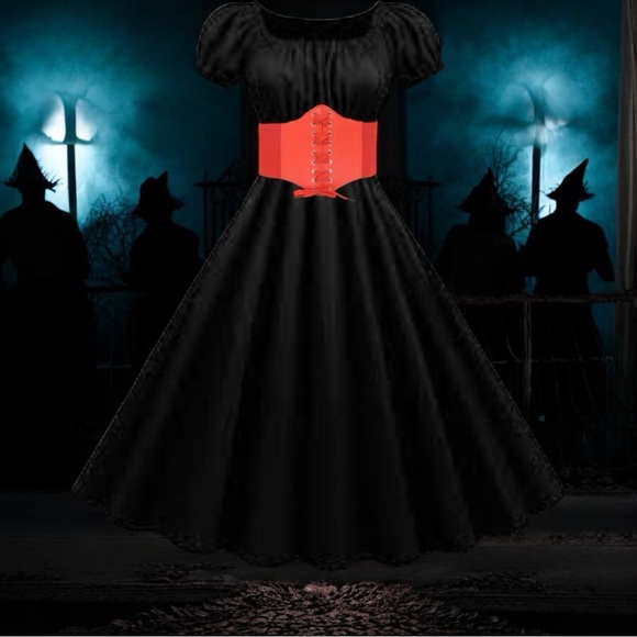 Court Style Wide Girdle‎ Red Fashion Elastic Faux Leather Skinny Elastic Belt - Picture 2 of 14